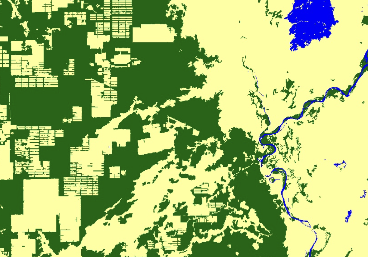 JAXA & their deforestation map replotted